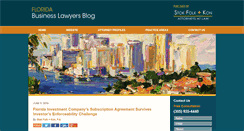 Desktop Screenshot of floridabusinesslawyersblog.com